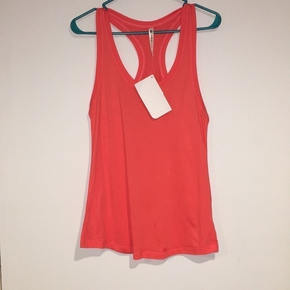 Fabletics NEW racer back tank top SZ S orange - Picture 1 of 6